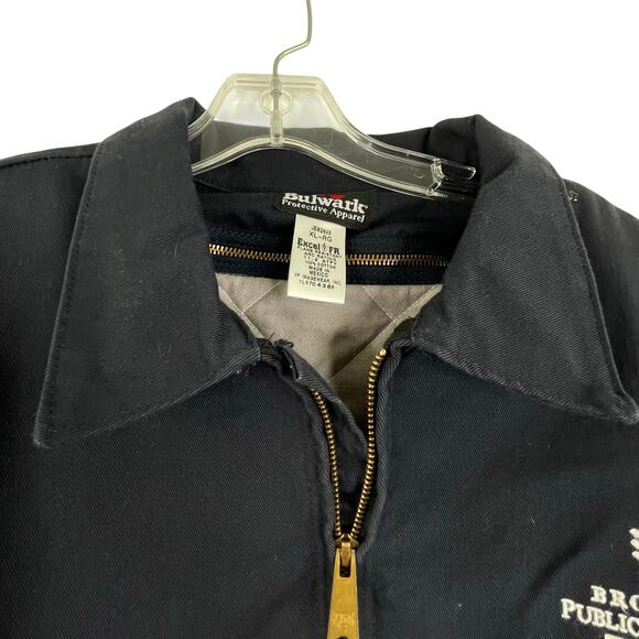 Bulwark Protective Apparel Blue Full Zip Jacket Men's XL FR Flame Resistant - Picture 2 of 15